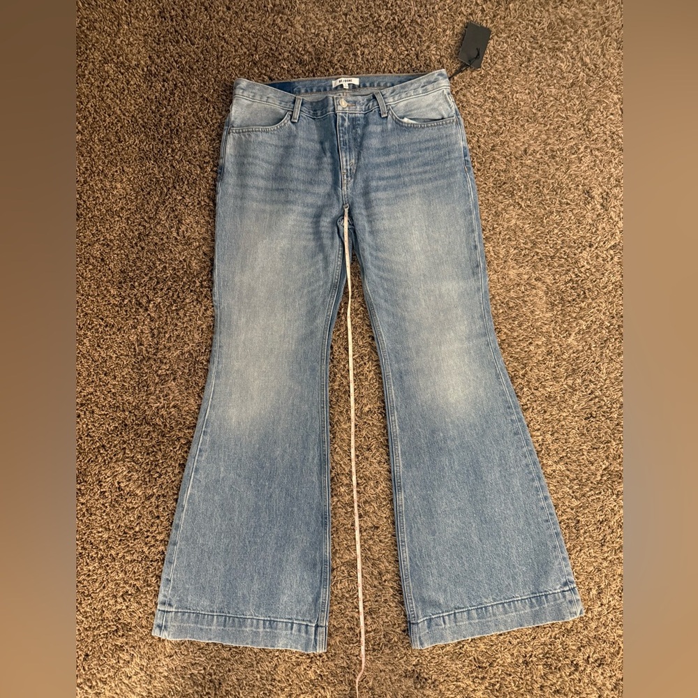 New Re/Done 70s Low Rise Bell Bottom Jeans in Lake Blue, Size 30. - Picture 14 of 14